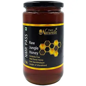 Farm Naturelle - Raw 100% Natural (NMR Tested Passed Certified) Wild Forest Flower Jungle Honey - (1Kg) Glass Bottle.