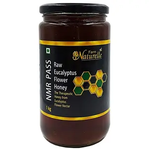 Farm Naturelle- Raw 100% Natural NMR Tested Pass Certified Un-Processed Eucalyptus Forest Honey -1 KgGlass Bottle