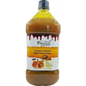 Farm Naturelle - Pure Turmeric Infused in Forest Honey | Raw Unprocessed  Delicious and Ant-oxidant Honey to Fight inflammation| 100% Pure & Natural Ingredients Honey- 2.75 Kg -Big Pet Bottle