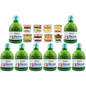 Farm Naturelle 100% Herbal & Pure Healthy Stone Cleaner Juice 400Ml 4+4 Free ( Pack of 8) and Free Honey 40g x 8