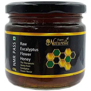 Farm Naturelle - Raw 100% Natural (NMR Tested Passed Certified) Eucalyptus (Forest) Flower Honey - (450Gms) Glass Bottle.