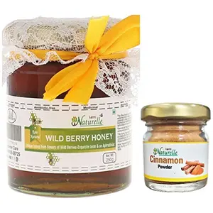 Farm Naturelle-1 Wild Berry-Sidr Forest Honey with Powder Pack Worth Rs.69/-)The Finest 100% Pure Raw Natural Honey Unprocessed Honey (250 GMS)