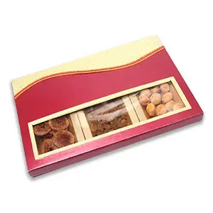 Leeve Dry fruits Brand Dryfruits Combo Fruit & Nuts Diwali Gift Fancy Box Hamper offer pack Window Box P6 480 gram