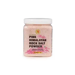 NatureVit n k Rock Salt Powder 1 Kg [Jar Pack] [for Healthy Cooking & Salt sh]