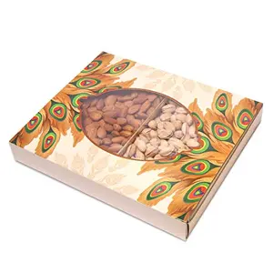 Leeve Dry fruits Brand Dryfruits Combo Fruit & Nuts Diwali Gift Fancy Box Hamper offer pack Windo Box P2 200 gram