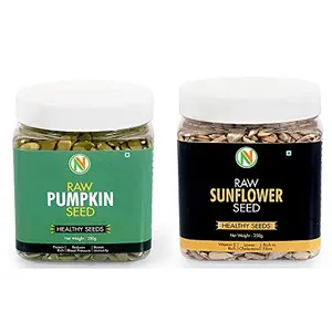 NatureVit Raw Pumpkin and Sunflower Seeds Cbo 250g Each [Jar Pack]