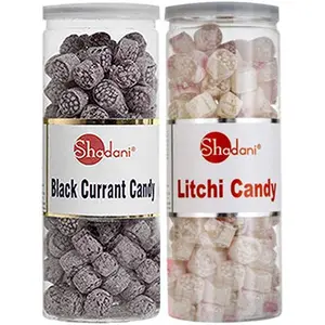 Shadani India Pvt. Ltd. Black Current and Litchi Candy (230 g Dual Blast)