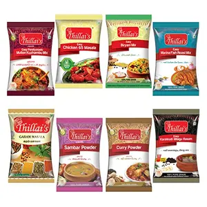 Thillai's Everyday masalas Combo - Pack of 8