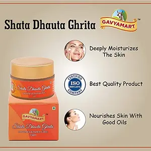 Gavyamart Shata Dhauta Ghrita - Natural Desi Ghee Skin Moisturizer (100 Times Washed Ghee) - (2*25GM)