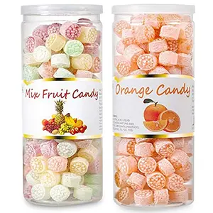 Shadani Mix Fruit-Ornage Candy 230g. Dual Pack