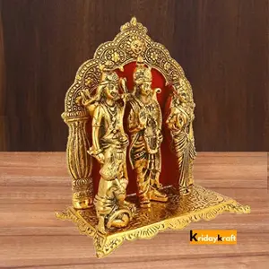 Prince Home Decor & Gifts Aluminium Gold Plated Ram Sita Hanuman Laxman Statue