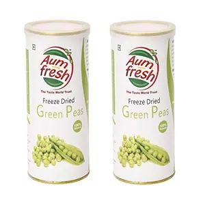 Aumfresh Freeze Dried Green Peas (50 gm x2) - Pack of 2 Combo