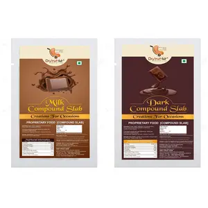 Milk and Dark Chocolate Compound Combo 400gm Each Dark and Milk Chocolate Compound Combo Pack
