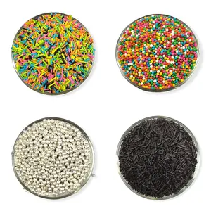 Sprinkles For Cake Decoration Combo 475gm Silver Balls For Cake Decoration 100gm Chocolate Colour Sprinkles 250gmRainbow Balls 125gm