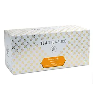 Tea Treasure Immunity Tea Strengthens Immune System Fights cold & Flu Detox Pyramid Tea Bags 18 Count