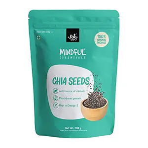 EAT - Eat Any time Natural Chia Seeds for Weight Loss & Diet Recipes Omega 3 Protein Rich 200g