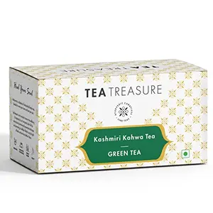Tea Treasure Kahwa Green Tea Antioxidants Rich Desi Kahwa Detox Pyramid Tea Bags 18 Count