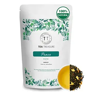 Tea Treasure Peace Jasmine Green Tea for Weight Management Antioxidants Rich Calming and Soothing 50 g