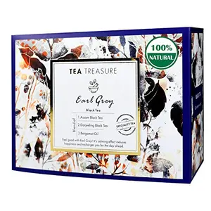Earl Grey Tea - Rich Black Tea - 1 Teabox ( 18 Pyramid Tea Bags )