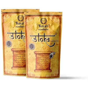 koya's SLOKA Zipper Premium India Temple Incense Sticks/Natural Fragrance 100 Sticks - Choose The Scent and Use It at Home or Workplace