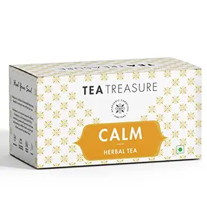 Tea Treasure Calm Herbal Tisane Tea for Healthy Hair and Glowing Skin Detox Herbal Tea 18 Pyramid Bags