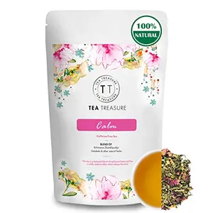 Tea Treasure - Calm - 100 Gm - Herbal Tisane Tea for Healthy Hair & Glowing Skin Detox Herbal Tea 100 g (Pack of 1)