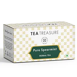Tea Treasure Spearmint Herbal Infusion Antioxidants Rich Refreshing Tea 18 Pyramid Bags