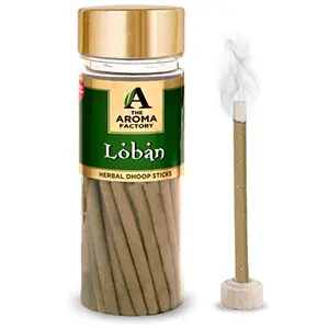 The Aroma Factory Loban Dhoop Batti Sticks with Incense Holder (1 Jar) 100 Gram