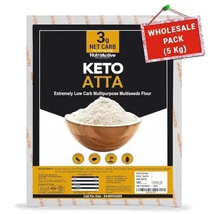 NutroActive Keto Atta (3g Net Carb Per Roti ) Extremely Low Carb Flour - 5kg