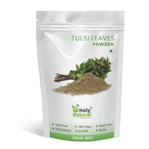 Holy Natural Tulsi Leaves powder (250 gm) Holy Basil Powder for Health Skin & Hair Supports Immunity Health.