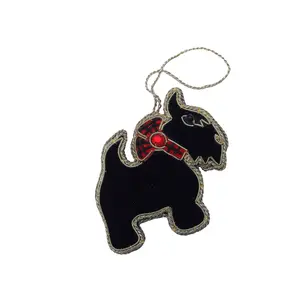 Black Zari Hand Embroidery Horse ornaments | Craft Decor