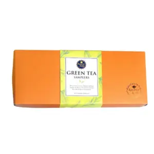 Karma Kettle Green Tea Sampler Box - 3 Pyramid Tea Bags Each 6 Different Flavors ( 18 Pyramid Tea Bags )