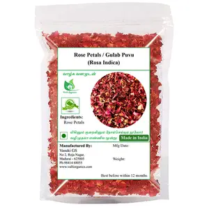 Valli Organics Rose Petals | Gulab Puvu | Sudburg 50gm