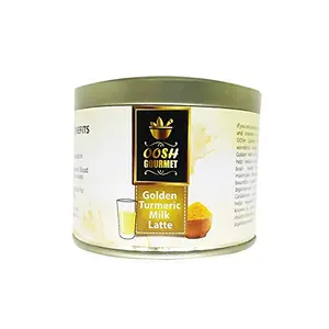 OOSH Gourmet's Immunity Boosting Golden Turmeric Milk Latte / Haldi Milk | Reusable Air Tight Tin Packaging (100g)