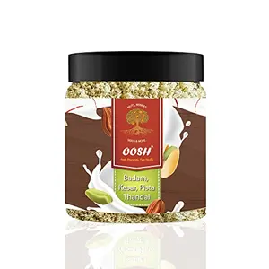 OOSH Thandai ( Kesar Badam Pista ) | Refershing Summer Drink Premix (Jar Packaging 400g)