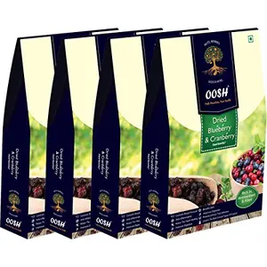 OOSH Dried Whole Blueberry Cranberry Mix (800 Grams : 200g x 4)