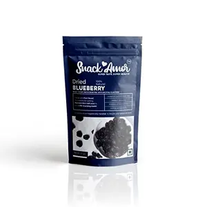 SnackAmor Healthy and Ready to Eat Dried Blueberry Healthy Snack for Kids and Adults Immunity Booster  Non-GMO 100% Vegetarian Product (100 G Each Pack of 1)