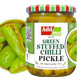 Add me Homemade Stuffed Green Chilli Pickle 500gm Rajasthani Hari mirch ka achar Pickles