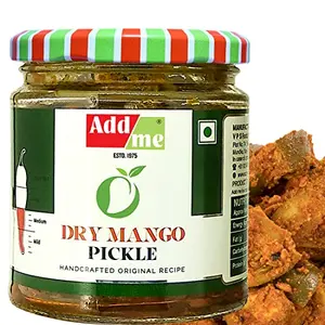 Add me Dry Mango Pickle sukha aam ka achar Very Less Oil 150gm Glass Pack