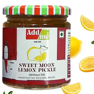 Add me Sweet Lemon Pickle 200gm Without Oil khatta meetha Nimbu Ka achar Glass jar
