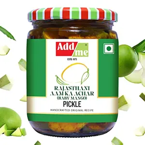 Add me Mango Pickle 500g Without Stone Seed Less Cut Mango Marwadi Rajasthani Recipe aam ka achar in Mustard Oil Pickles Baby Mango Soft and Tangy Glass Pack