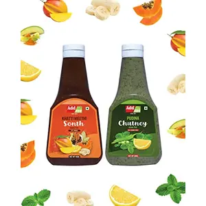 Add me Pudina Chutney 390g sonth Chutney 450g Classic Indian red and green chutney Sauce Combo Pack