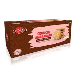 POLKA Crunchy Amaranth Butter Cookies 200 Gm I Gluten Free Biscuits I NO MAIDA Cookies Biscuits I High Fibre Digestive Biscuits I Amaranth Cookies Biscuits Combo Pack