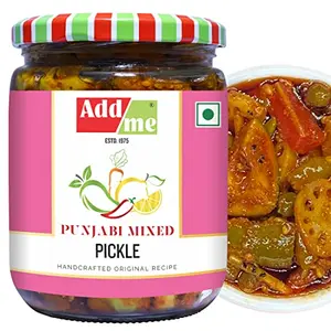 Add me Mixed Pickles 500gm Home Made Recipe Mango Chilli Lemon Carrot ker Ginger karonda lasoda Fruit Punjabi Mix Achar Pickle