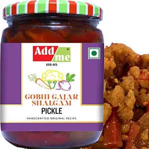 Add me Home Made Sweet Mixed Pickle of Gobhi Gajar Shalgam Achar 600 gm Punjabi Mixed Pickles of Carrot Turnip & Cauliflower with Garlic and Onion