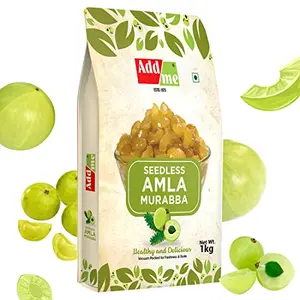 Add me Seed Less Amla Murabba Awla 1kg Without Sugar Syrup Vacuum Pack Sweet and Fresh 1 kg