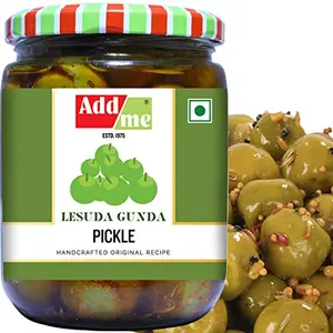 Add me Home Made Lasode Gunda Pickle Achar 500gm Rajasthani lasoda Fruit ka achaar Glass Jar