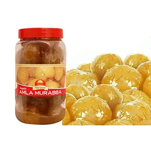 Sun Grow Homemade Organic Amla Murabba with Honey Ingredient:, Fenugreek, Clove, Elam, Crystals, Cardamom (Elichie), Palm Good for Blood Circulation -1 Kg