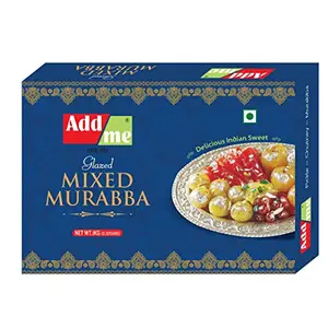 Add me Fruit Sweets Dry Mixed Murabba Festival Gift Pack with Kesar & Elaichi (250Gm) with Amla Apple Pineapple pear Carrot Mango in a Single Pack