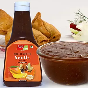 Add me Home Made Khatti Meethi Sonth Chutneys 450gm Sweet n Sour Sauce dip 450 G bhelpuri Pani Puri Red Chutney for chaat